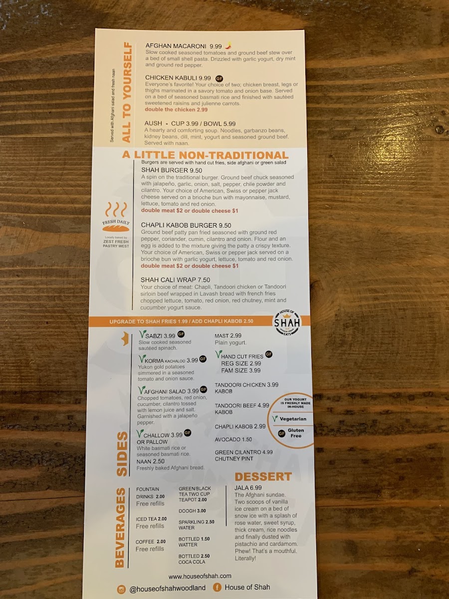 Shah's Halal Food Menu-2
